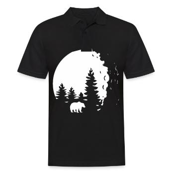 Arbres - Ours - (4) - Polo Homme - noir - Devant - Kai (181cm)