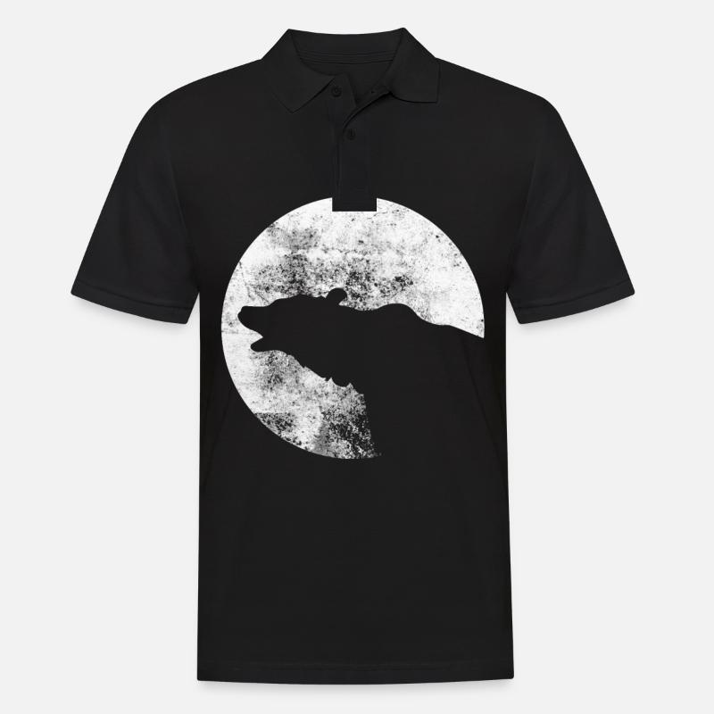 Moon - Bear - (2) - Men's Polo Shirt - black