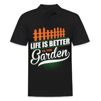 Hobby gardeners, fruit and vegetable gardeners - Men's Polo Shirt - black - Front - Kai (181cm)