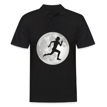 Pleine Lune - Course féminine - - Polo Homme - noir - Devant - Kai (181cm)
