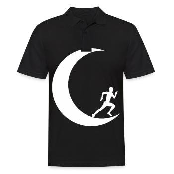 Croissant de Lune - Course à pied - - Polo Homme - noir - Devant - Kai (181cm)