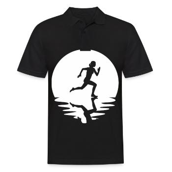 Cercle et réflexion - Course à pied féminine - - Polo Homme - noir - Devant - Kai (181cm)