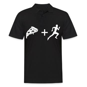 Pizza - Course à pied - - Polo Homme - noir - Devant - Kai (181cm)