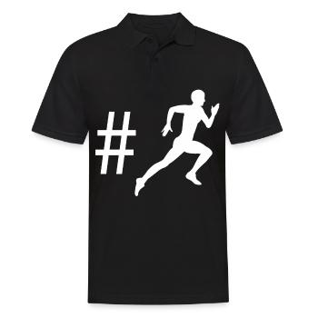 Hashtag - Course à pied - - Polo Homme - noir - Devant - Kai (181cm)