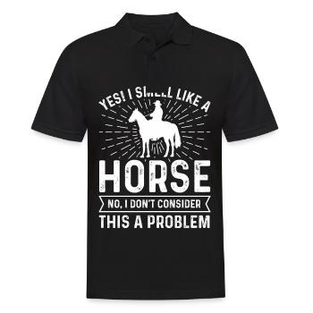 Oui, je sens comme un cheval Non, je tiens le n - Polo Homme - noir - Devant - Kai (181cm)