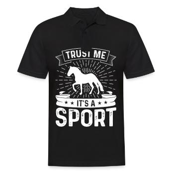 Croyez-moi, c’est un sport - Polo Homme - noir - Devant - Kai (181cm)