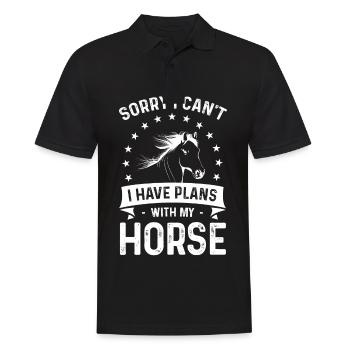Sorry, I can't, I have plans with my P - Men's Polo Shirt - black - Front - Kai (181cm)