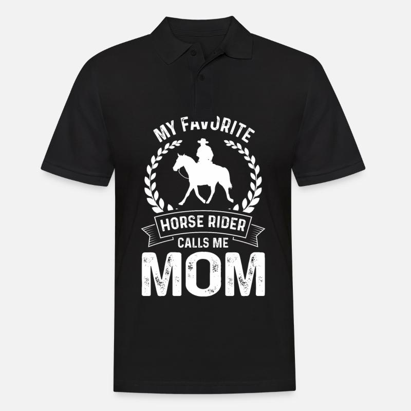 Mon cavalier préféré m’appelle maman - Polo Homme - noir