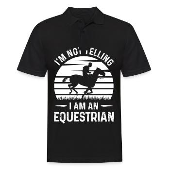 I don't scream, I'm an equestrian athlete - Men's Polo Shirt - black - Front - Kai (181cm)