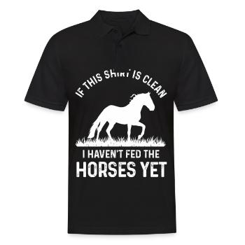 Si cette chemise est propre, j’ai les chevaux n - Polo Homme - noir - Devant - Kai (181cm)