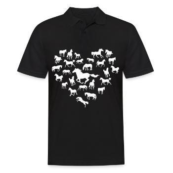 Cœur de cheval - Polo Homme - noir - Devant - Kai (181cm)