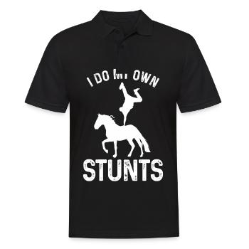 Ich mache meine eigenen Stunts - Männer Poloshirt - Schwarz - Vorne - Kai (181cm)