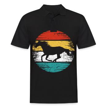 Cheval Rétro - Polo Homme - noir - Devant - Kai (181cm)