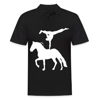 Gymnastique sur le cheval - Polo Homme - noir - Devant - Kai (181cm)
