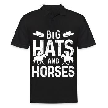 Grands chapeaux et chevaux - Polo Homme - noir - Devant - Kai (181cm)