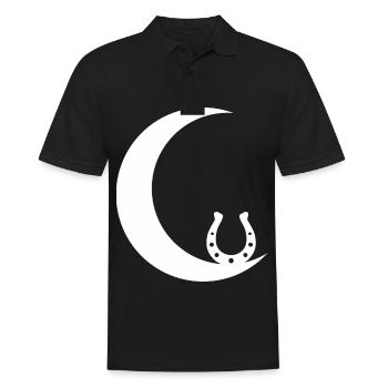 Croissant de Lune - Fer à cheval - - Polo Homme - noir - Devant - Kai (181cm)
