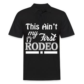 This is not my first Rodeo 3 - - Men's Polo Shirt - black - Front - Kai (181cm)