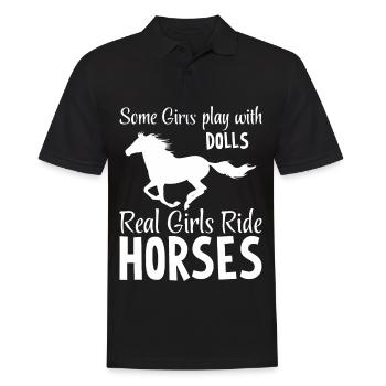 Certaines filles jouent avec des poupées De vraies filles re - Polo Homme - noir - Devant - Kai (181cm)