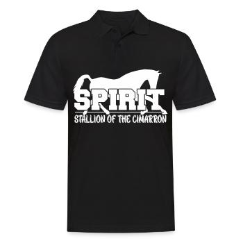 Ghost Stallion of Cimarron - - Men's Polo Shirt - black - Front - Kai (181cm)