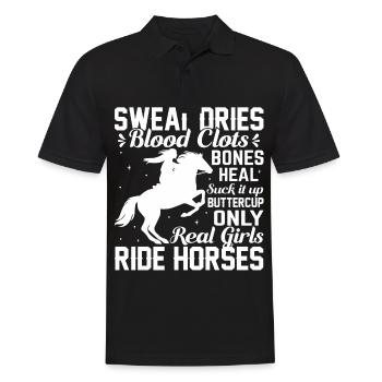 Sweat dries blood clots Bones heal Suck - Men's Polo Shirt - black - Front - Kai (181cm)
