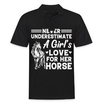 Never underestimate a girl's love for i - Men's Polo Shirt - black - Front - Kai (181cm)