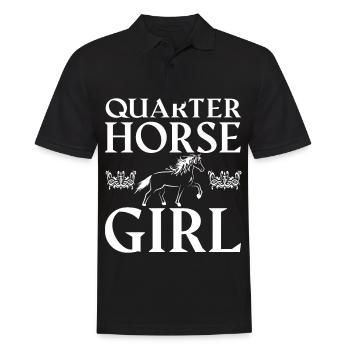 Quarter Horse Girl - - Men's Polo Shirt - black - Front - Kai (181cm)