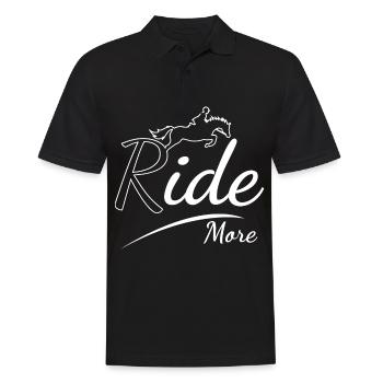 Ride more - - Men's Polo Shirt - black - Front - Kai (181cm)