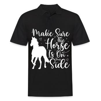 Assurez-vous que le cheval est de votre côté - - Polo Homme - noir - Devant - Kai (181cm)