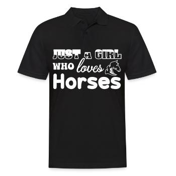 Juste une fille qui aime les chevaux 13 - - Polo Homme - noir - Devant - Kai (181cm)