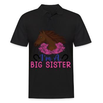 Je suis une grande sœur - - Polo Homme - noir - Devant - Kai (181cm)