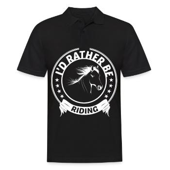 Je préférerais rouler 1 - - Polo Homme - noir - Devant - Kai (181cm)