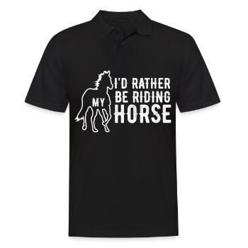 Je préfère monter mon cheval 1 - - Polo Homme - noir - Devant - Kai (181cm)