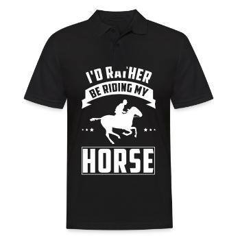 Je préfère monter à cheval 2 - - Polo Homme - noir - Devant - Kai (181cm)