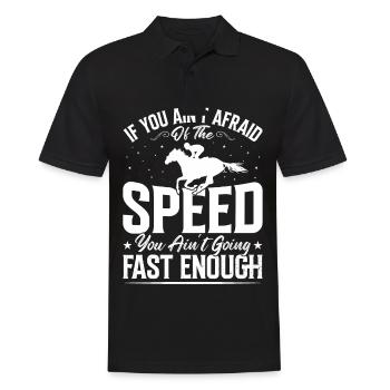 If you're not afraid of speed, - Men's Polo Shirt - black - Front - Kai (181cm)