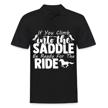 When you get in the saddle, be ready for the - Men's Polo Shirt - black - Front - Kai (181cm)
