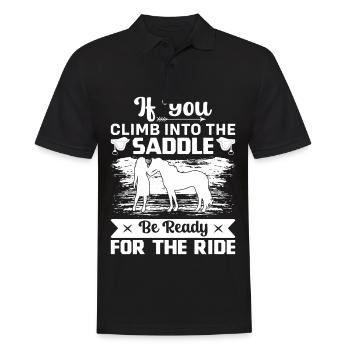 Lorsque vous montez en selle, soyez prêt pour le - Polo Homme - noir - Devant - Kai (181cm)