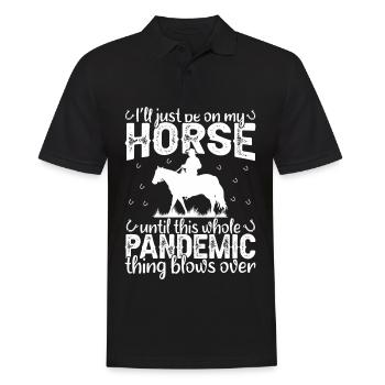 Je vais juste m’asseoir sur mon cheval jusqu’à ce que le - Polo Homme - noir - Devant - Kai (181cm)