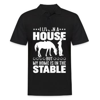 I live in a house, but my home is in the S - Men's Polo Shirt - black - Front - Kai (181cm)