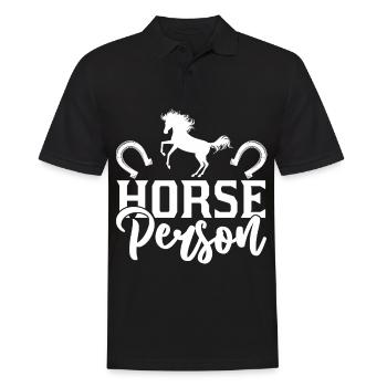 Cheval - - Polo Homme - noir - Devant - Kai (181cm)