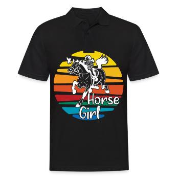 Horse Girl 1 - - Polo Homme - noir - Devant - Kai (181cm)