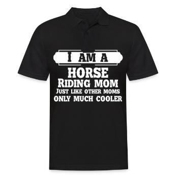 I am a riding mother, just like other Müt - Men's Polo Shirt - black - Front - Kai (181cm)