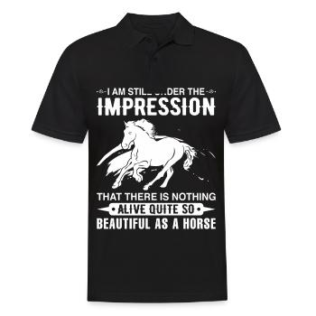 I am still of the opinion that there is nothing alive. - Men's Polo Shirt - black - Front - Kai (181cm)