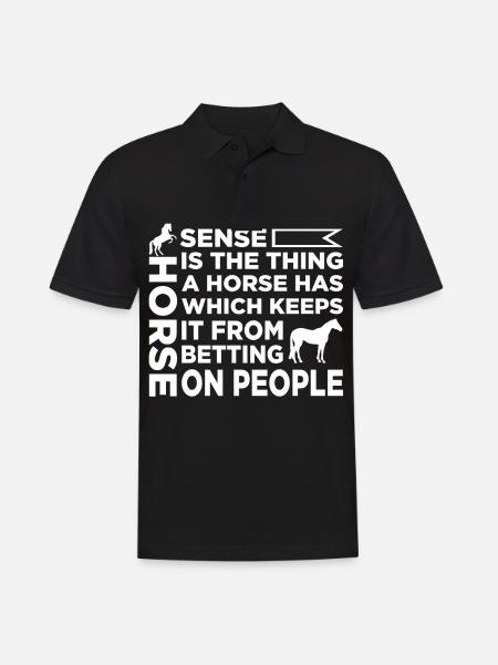 Le sens du cheval est ce qui empêche un cheval de le faire - Polo Homme - noir