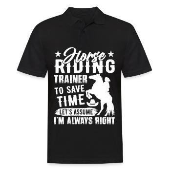 Riding instructors To save time, we assume that - Men's Polo Shirt - black - Front - Kai (181cm)