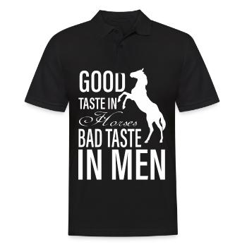 Bon goût chez les chevaux Mauvais goût b - Polo Homme - noir - Devant - Kai (181cm)