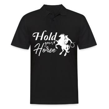 Tenez votre cheval 2 - - Polo Homme - noir - Devant - Kai (181cm)
