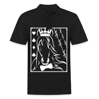 Cheval- - Polo Homme - noir - Devant - Kai (181cm)