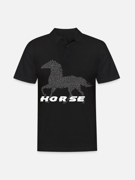 Cheval 6 - - Polo Homme - noir