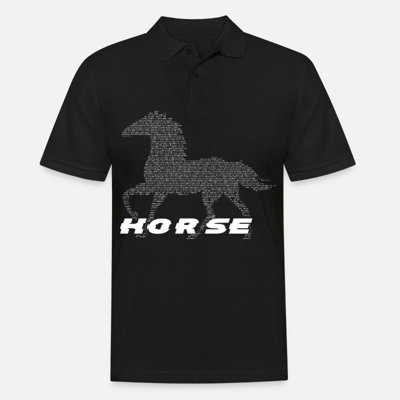Cheval 6 - - Polo Homme - noir