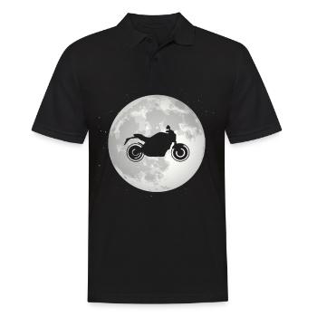 Pleine Lune - Moto - - Polo Homme - noir - Devant - Kai (181cm)